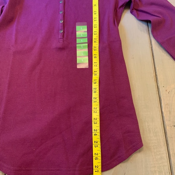 Eddie Bauer Purple Thermal Henley Top in Large - Picture 9 of 11